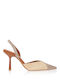 Pointed Toe Brown High Heels with Strap