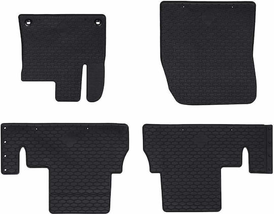 vidaXL Σετ Μπροστινά και Πίσω Πατάκια 4τμχ για Peugeot Rifter Opel Combo Fiat Doblo Toyota Proace / Verso Citroen Berlingo Honda City Μαύρα