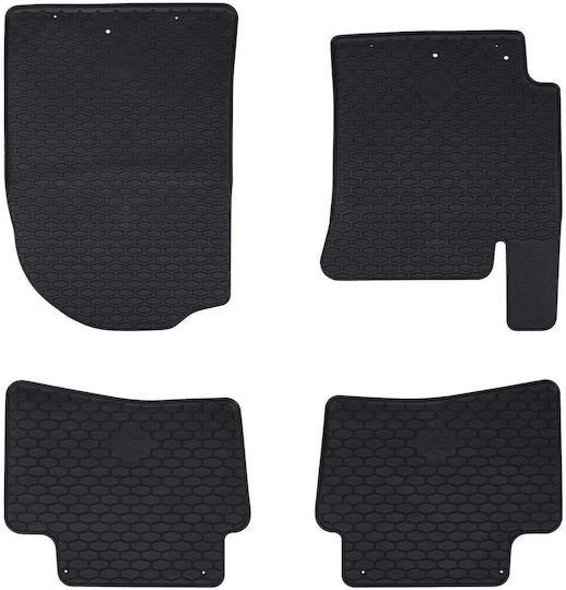 vidaXL Set of Front and Rear Mats 4pcs for Kia Rio / Stonic 2017 Black