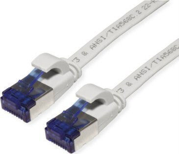 Value Flat U/UTP Cat.6a Ethernet Network Cable 5m Gray 1pcs