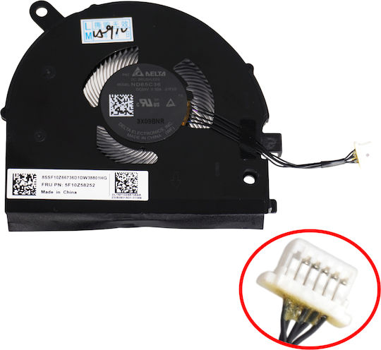 Laptop Fan Cpu Cooling Fan Lenovo Thinkpad L13 Gen 3 21b3 21b4 21b9 21ba Gen 4 21fg 21fh 21fn 21fq Gen 5 21lb 21lc 5f10z58252 5f10z58251 5f10z58255 5f10z58258 6pin Code 81641
