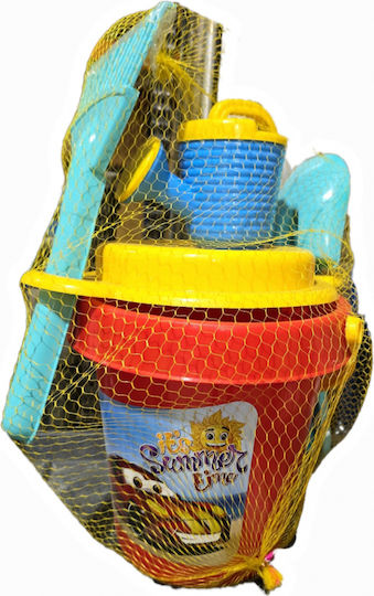 Set 5 Instrumente Grozave De Joacă Cu Nisip Pentru Plajă Găleată Roșie Accesorii