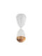 Artekko Office Decor Accessories Glass Hourglass from Glass 8.3x8.3x20.3cm in Orange Colour