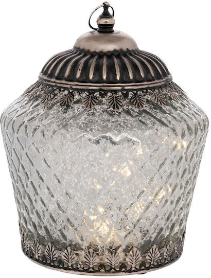 Iliadis Metallische Tischlaterne Silber 15x15x19cm