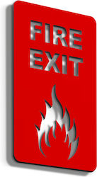 Σήμανση ''fire Exit'' 10x15 Εκ Κόκκινο Ακρυλικό Πλαστικό Πάχους 3mm Νο5881326 Σήμανση ''fire Exit'' 10x15 Εκ Κόκκινο Ακρυλικό Πλαστικό Πάχους 3mm Νο5881326