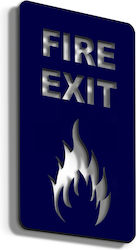 Σήμανση ''fire Exit'' 10x15 Εκ Μπλέ Ακρυλικό Πλαστικό Πάχους 3mm Νο5881327 Σήμανση ''fire Exit'' 10x15 Εκ Μπλέ Ακρυλικό Πλαστικό Πάχους 3mm Νο5881327