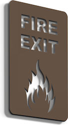 Σήμανση ''fire Exit'' 10x15 Εκ Καφέ Ακρυλικό Πλαστικό Πάχους 3mm Νο5881352 Σήμανση ''fire Exit'' 10x15 Εκ Καφέ Ακρυλικό Πλαστικό Πάχους 3mm Νο5881352