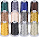 Stickgarn Set 12 Spulen 40wt 5000 M Bunte Farben 2