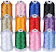 Stickgarn Set 12 Spulen 40wt 5000 Meter Bunte Farben 1