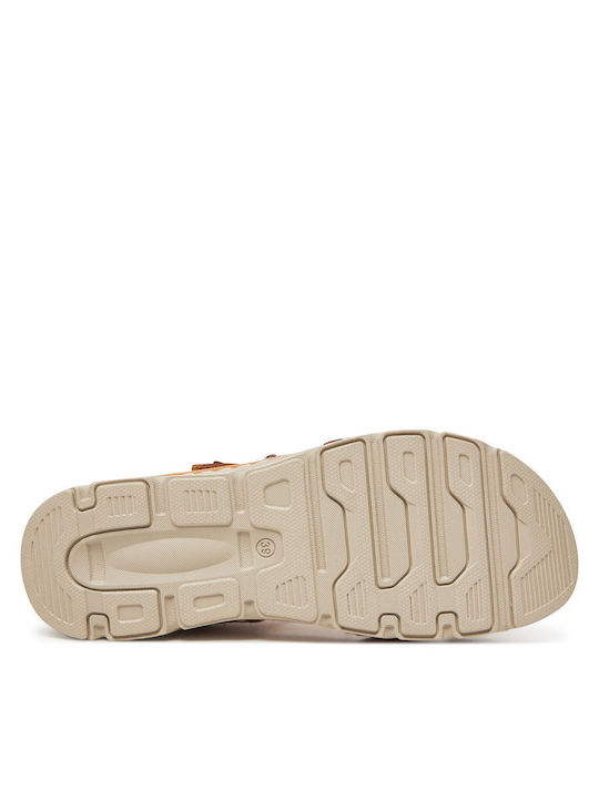 Women's Flat Sandals in Orange Color
