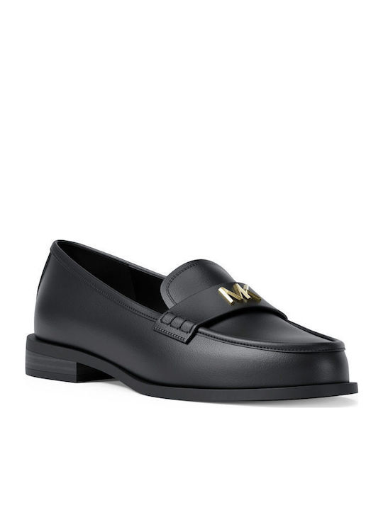 Leather Women's Loafers in Black Color