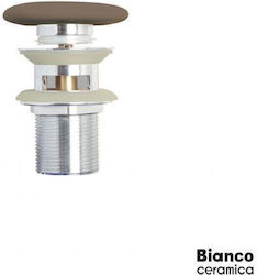 Bianco Ceramica Supapă Chiuvetă Maro Bianco Ceramica Supapă Chiuvetă Maro