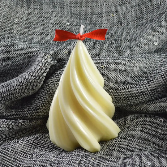 Коледна Бежова Свещ Banana Cream Дърво