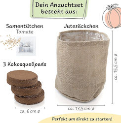 Vegetable Growing Kit Tomato Seeds Soil Jute Bag Vegetable Growing Kit Tomato Seeds Soil Jute Bag