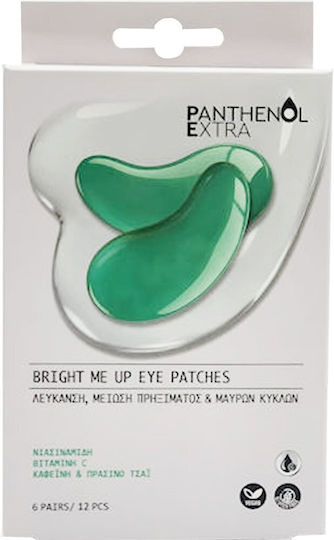 Panthenol Extra Bright Me Up Augen Aufnäher Für Aufhellung Und Feuchtigkeitsspendend Mit Niacinamid Und Grünem Tee 12 Stück