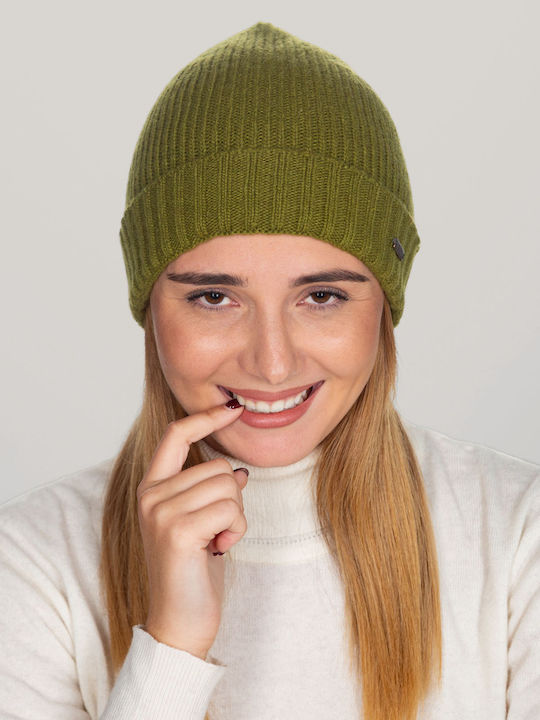Beanie Γυναικείος Σκούφος Πλεκτός σε Πράσινο χρώμα