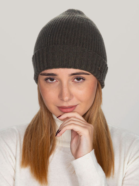 Beanie Γυναικείος Σκούφος Πλεκτός σε Πράσινο χρώμα