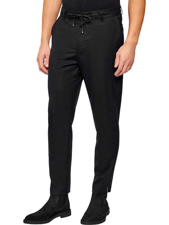 Παντελόνι Chino σε Tapered Γραμμή Μαύρο