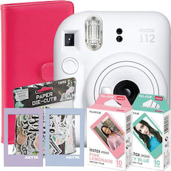 Fujifilm Instax Mini 12 Color Memories Set Instant Camera + Set with Pink Lemonade & Sky Blue Film Magnetic Frames Album & Stickers White Fujifilm Instax Mini 12 Color Memories Set Instant Camera + Set with Pink Lemonade & Sky Blue Film Magnetic Frames Album & Stickers White