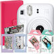 Fujifilm Instax Mini 12 Color Memories Set Instant Cameră Foto + Set cu Film Pink Lemonade & Sky Blue, Rame Magnetice, Album & Autocolante Alb