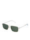 Police Unisex Sonnenbrille mit Silber Gestell und Grün Linse SPLR73 300K