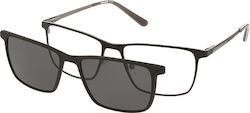 Solano Cl 10180b Rame Ochelari Pentru Bărbați Polarizate Prindere Metalice Negre 54 Mm