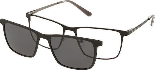 Solano Cl 10180b Rame Ochelari Pentru Bărbați Polarizate Prindere Metalice Negre 54 Mm