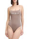 Guess Women's Carrie Logo Bodysuit Sleeveless Design Aloewood