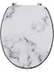 Eurocasa Καπάκι Λεκάνης Ξύλινο 43.5-47x37.5cm Λευκό