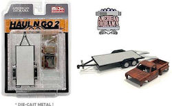 Auto Plattform Anhänger + Auto Körper 1:64 American Diorama
