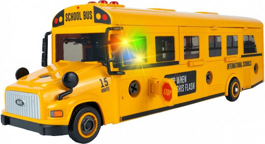 Interactive Bus Composed 48 Assembleable Pieces Sound Light Effects Doors Windows That Open Screwdriver Included 36.7 X 12 X 8.8 Cm School Bus