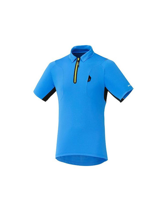 Shimano Tricou De Ciclism Pentru Bărbați Cu Mâneci Scurte Albastru Shimano Tricou De Ciclism Pentru Bărbați Cu Mâneci Scurte Albastru