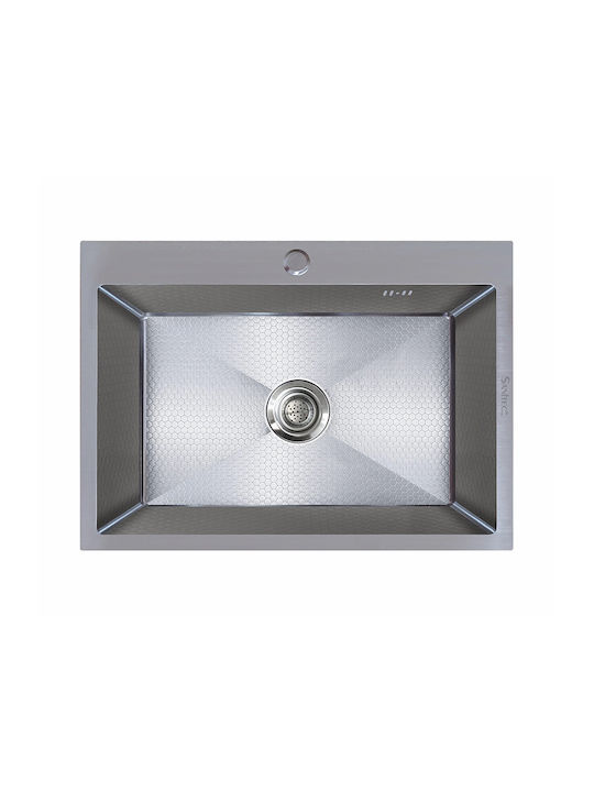 Sanitec Drop-In Chiuvetă Inox L60xW50cm Argintiu