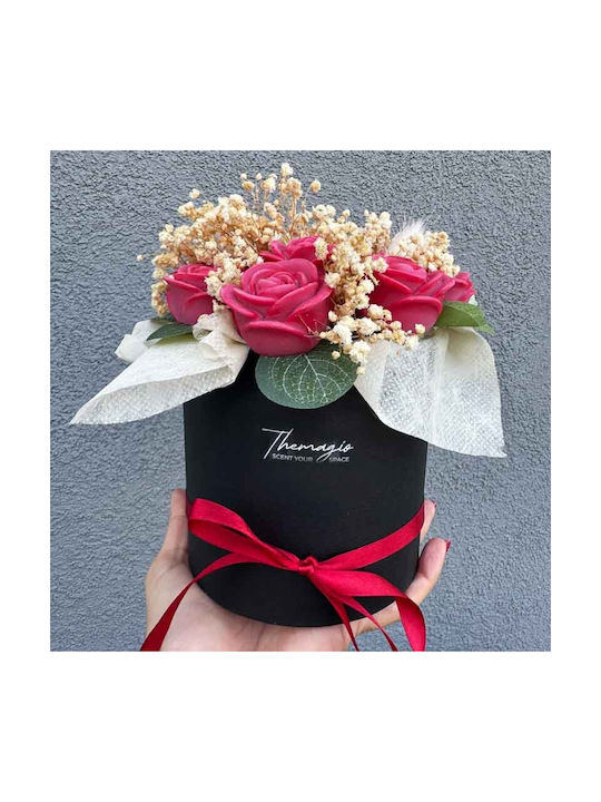 Aromatic Soy Candle Bouquet Roses 12x14cm