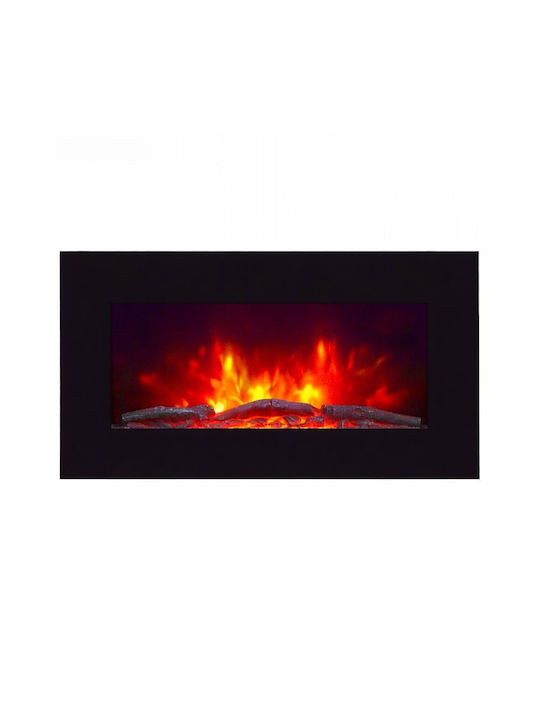 Hitense L.e.d Wall Mounted Electric Fireplace 2000W 73x11.4cm Black