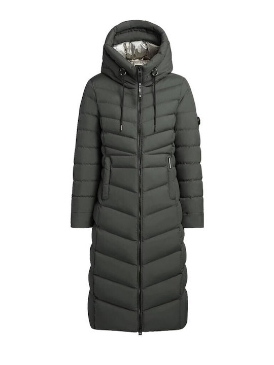 Lungă Jachetă de femei Puffer Khaki