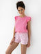Sensis Sommer Damen Pyjama-Set Pink