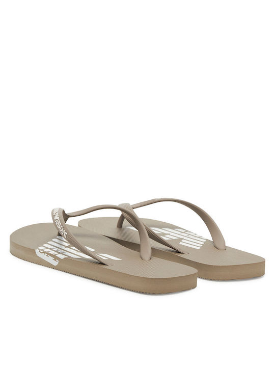 Emporio Armani Men's Flip Flops Beige XVQS08XN7...