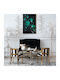 Round Side Table Branch Metal Silver / Gold Details M43xL43xH71cm