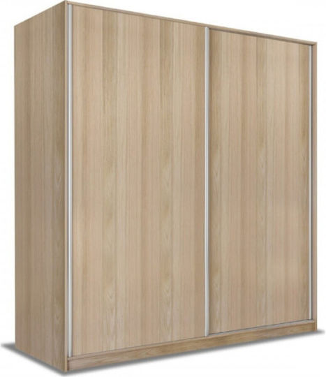 Δίφυλλη Ντουλάπα Συρόμενη Λάττε 182x60x233cm