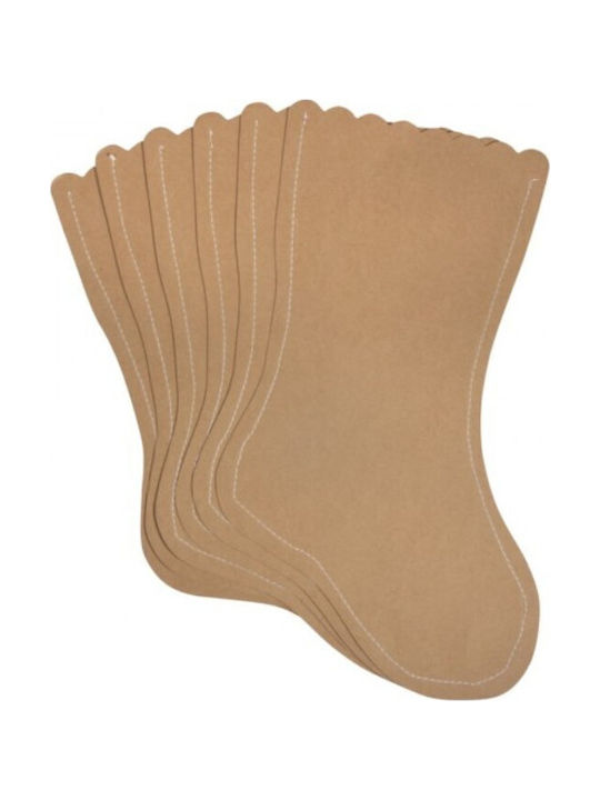 Christmas Paper Socks Rayher 27.5x18cm 100gr Brown 6pcs