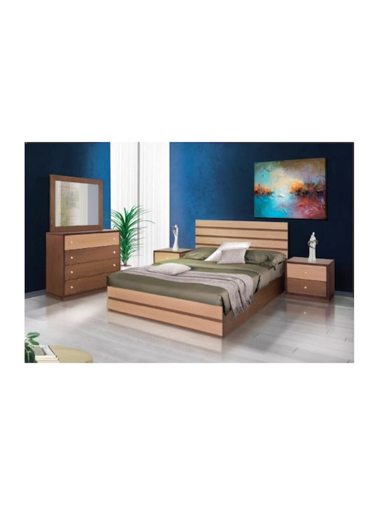 Schlafzimmermöbel-Set Eiche 150x200cm 5 Stück