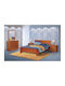 Bedroom Furniture Set Beech 150x200cm 5 Pieces