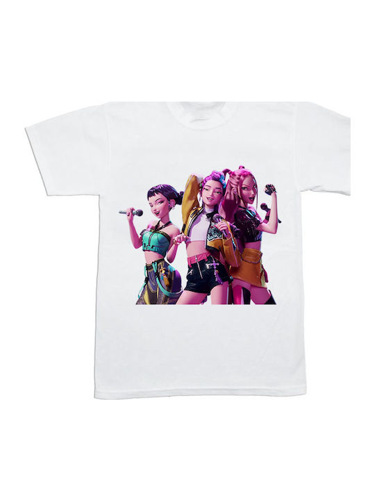 Λευκή Huntrix Kpop Demon Hunters Παιδική Μπλούζα