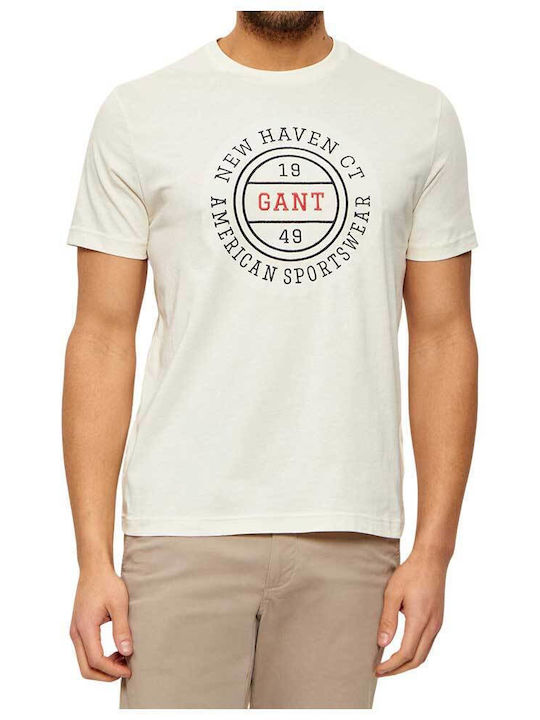 Gant Gant T-Shirts Kurzarm In Εκρού