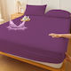 Pucioasa Protecție pentru Saltea Set cu Față de Pernă Semi-dublu Waterproof Violet 120x200cm