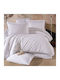 Clasy Home Set Husă de Pilotă Dublă cu 4 Fețe de Pernă & 1 Cearsaf 200x220 Alb