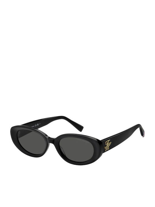 Tommy Hilfiger Unisex Γυαλιά Ηλίου με Μαύρο Κοκκάλινο Σκελετό και Μαύρο Φακό TH2344/S 807/52
