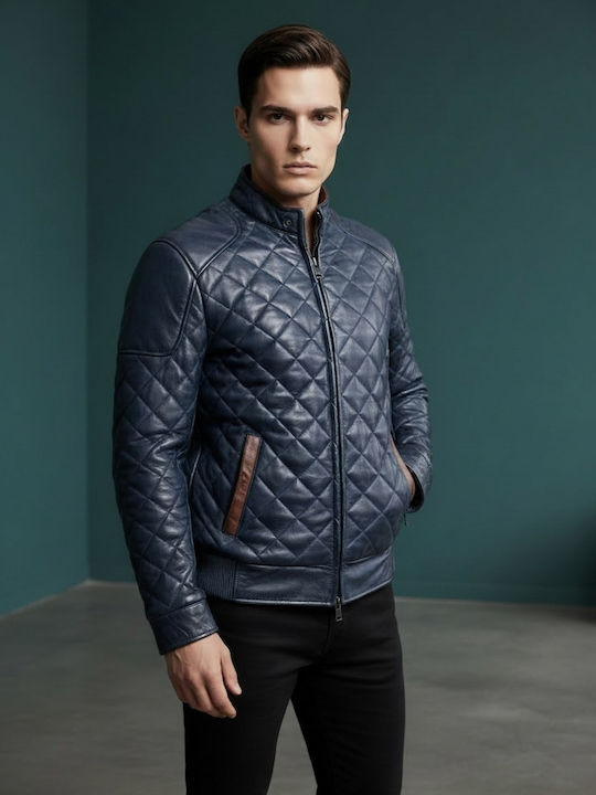 Newton Leather Leather Jacket Blue