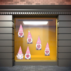 Schaufenster- und Wandsticker Valentinstag Die Liebes Zwerge 100x35cm Schaufenster- und Wandsticker Valentinstag Die Liebes Zwerge 100x35cm